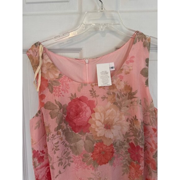 Vintage 90's Miss Dorby Pink Floral Sleeveless Maxi Dress And Jacket Size 12 - Picture 9 of 13